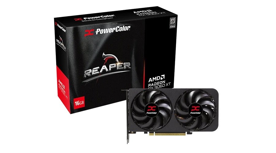SCHEDA VIDEO PCI-EXPRESS POWERCOLOR REAPER RX 9060 XT, 16GB DI MEMORIA GDDR6, INTERFACCIA 128BIT, HDMI/DISPLAY PORT, RX9060XT 16G-A
